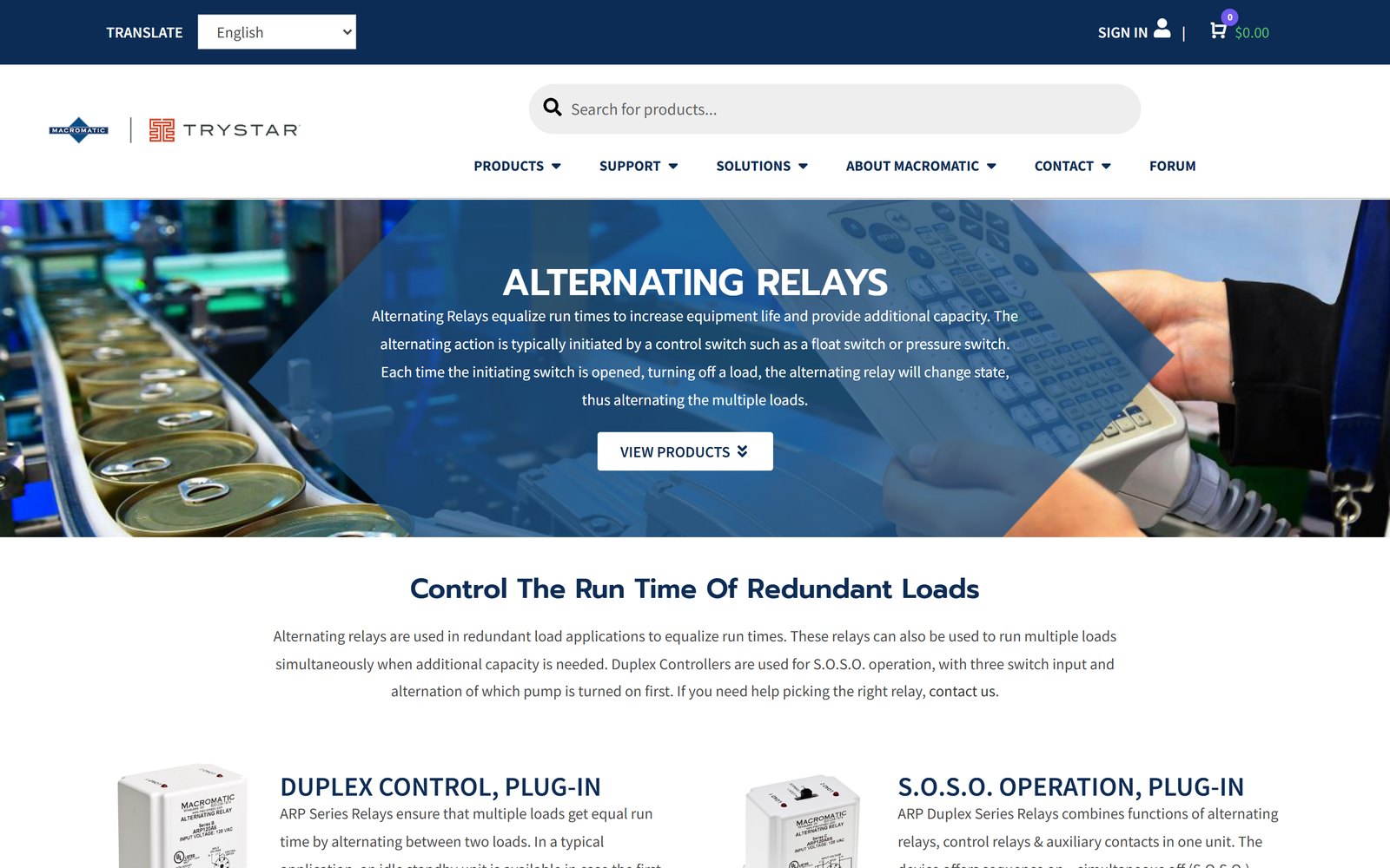 Macromatic alternating relays category page