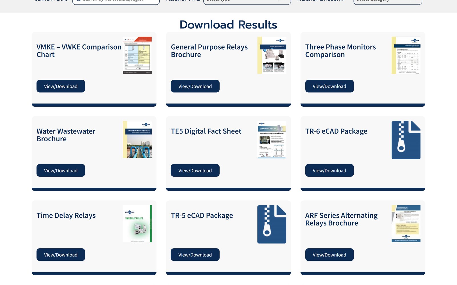 Macromatic download results for brochures and eCAD packages