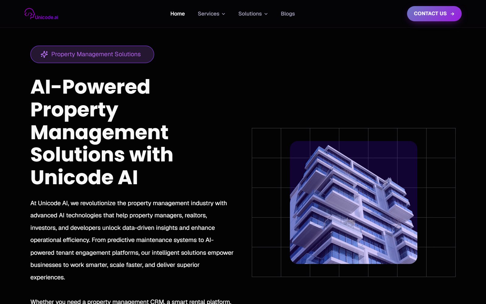 Unicode Property Management page