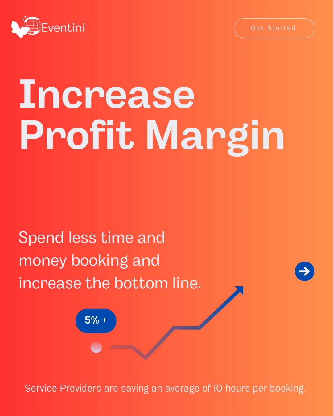 Eventini Increase Profit Margin marketing card