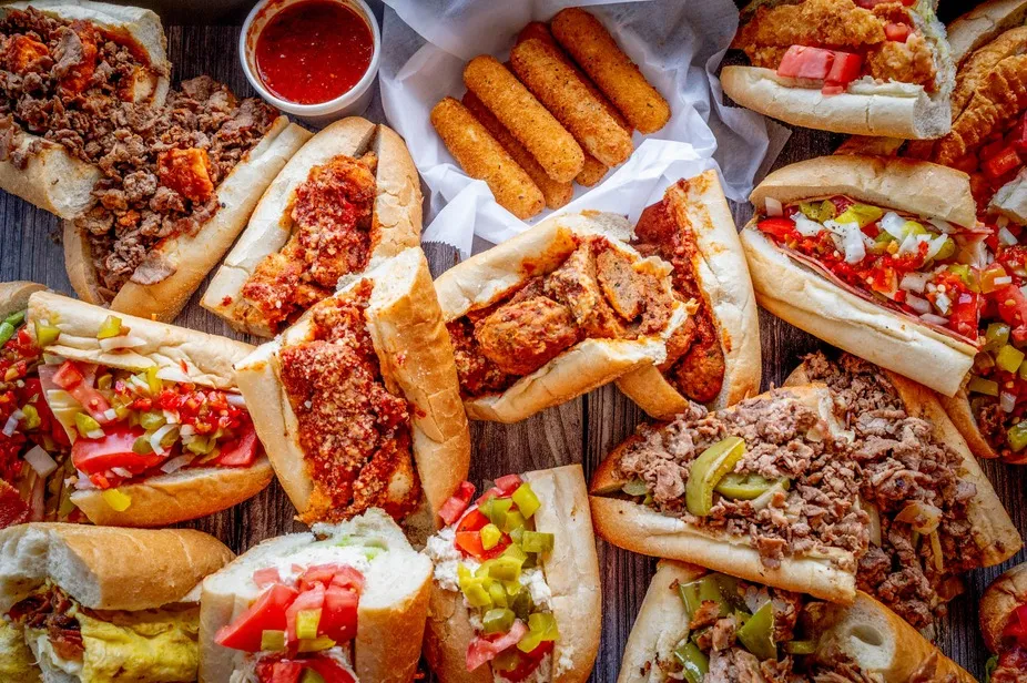 A Variety of Subs and Salads