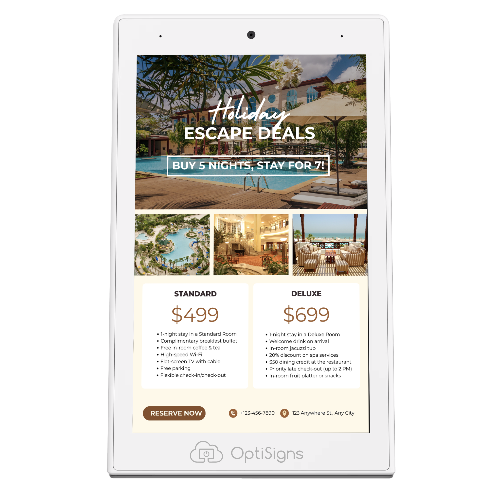 Pro Player Digital Signage Player rear view showing HDMI connections and ports