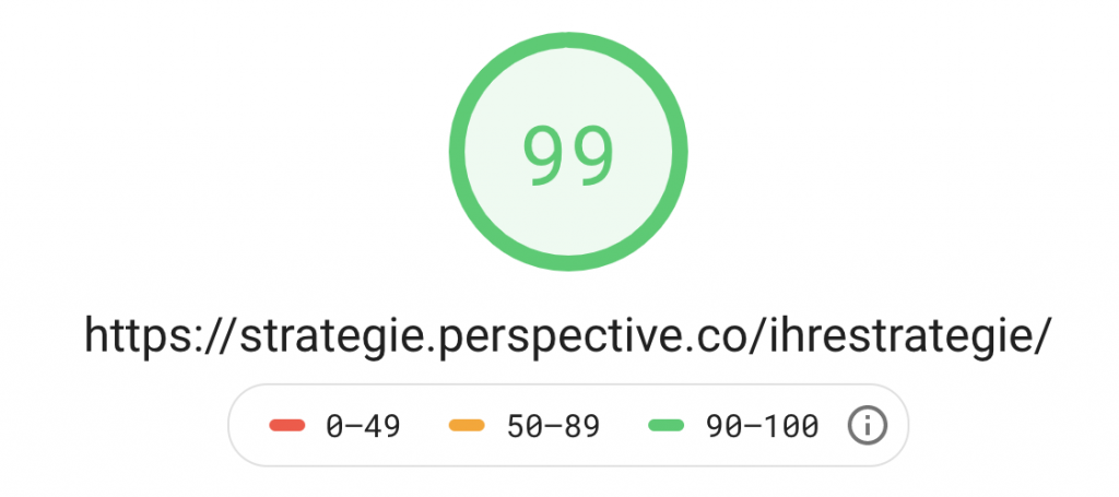 Screenshot von einer Google Pagespeed Analyse