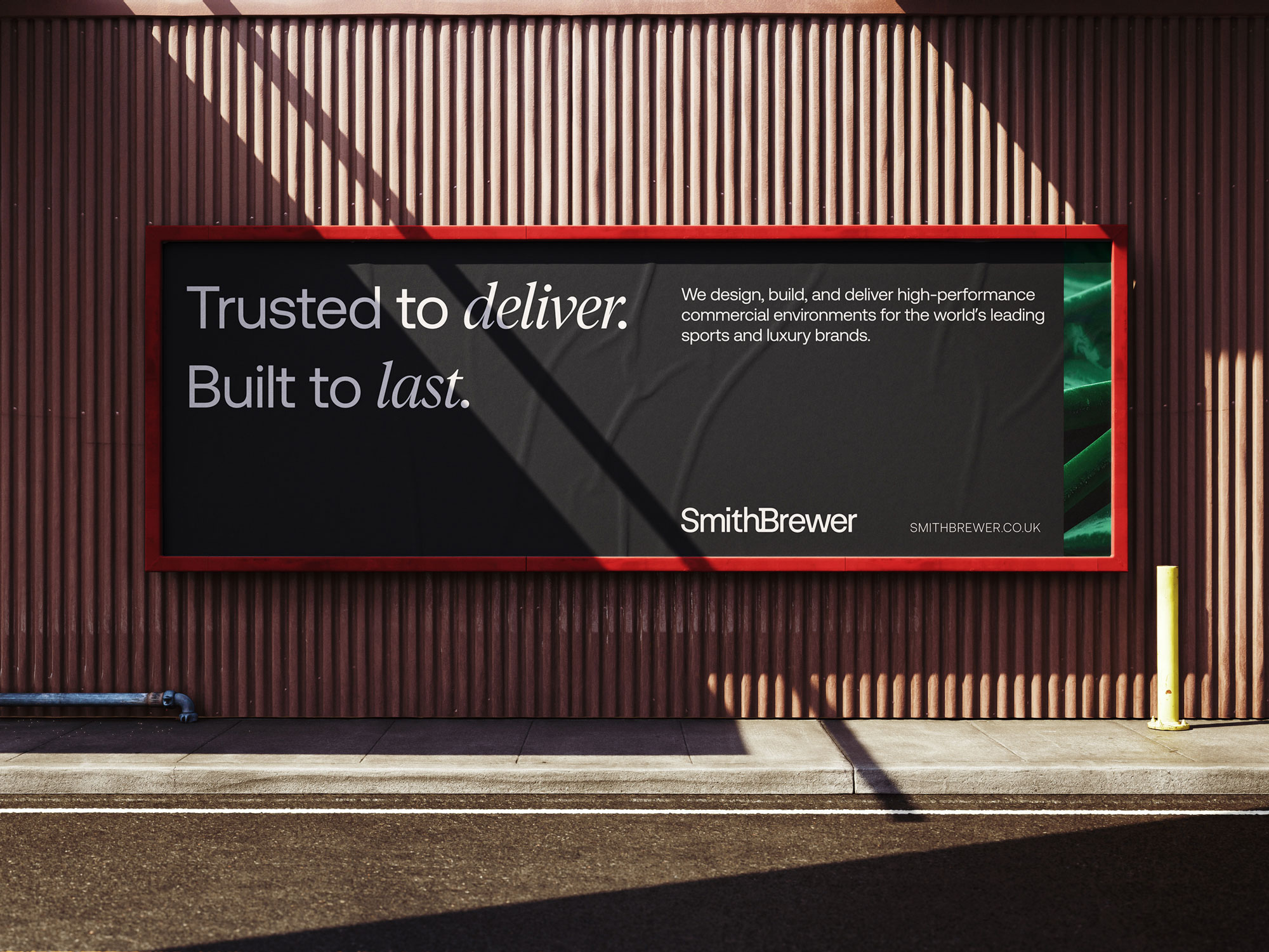 SmithBrewer brand identity billboard design