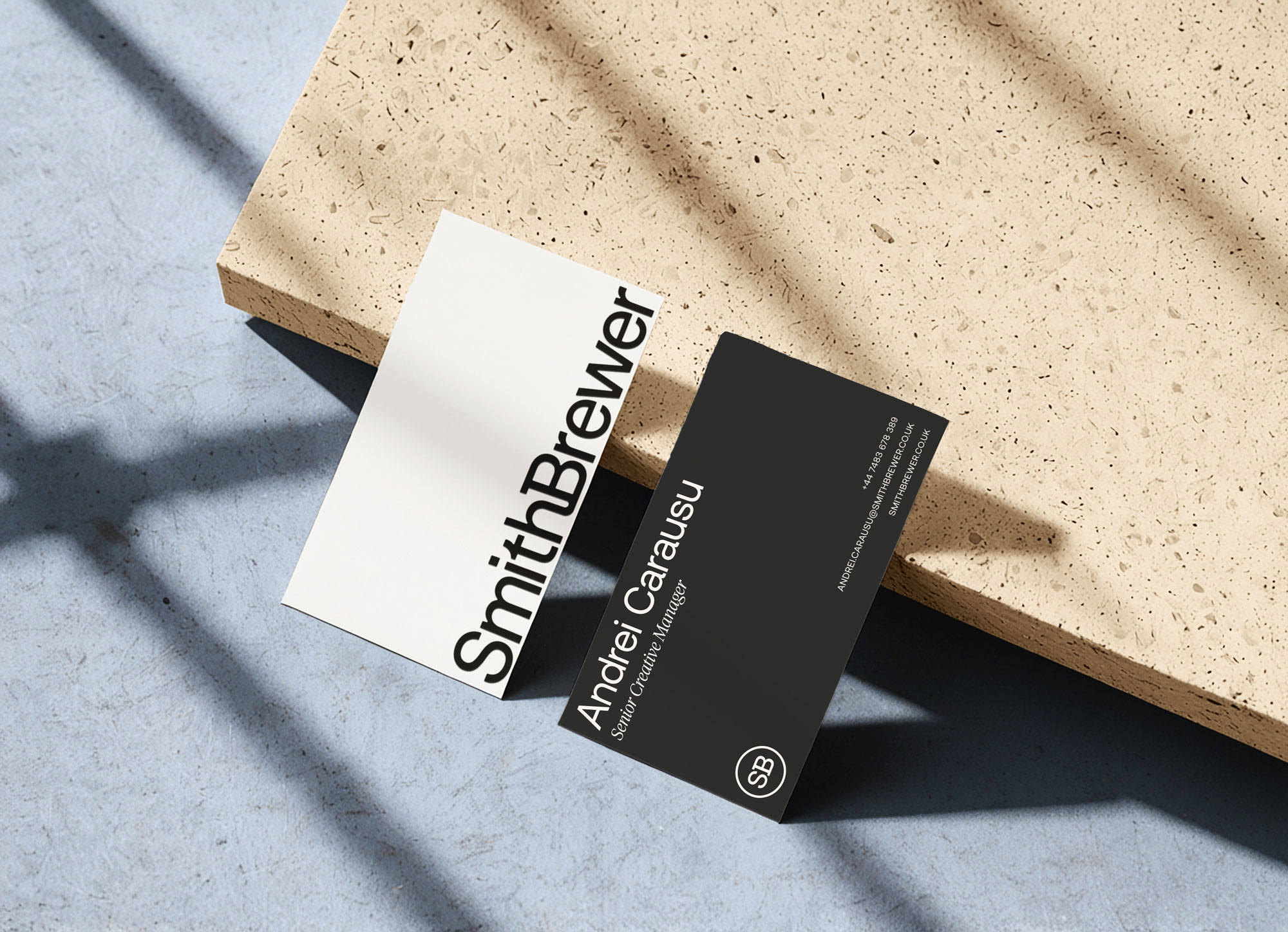 SmithBrewer brand identity business card design Will Burr