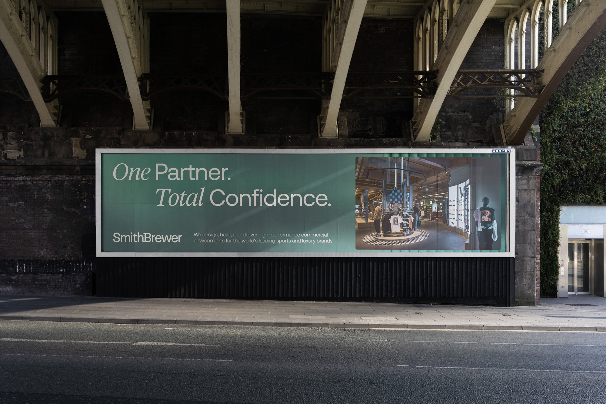 SmithBrewer brand identity billboard design