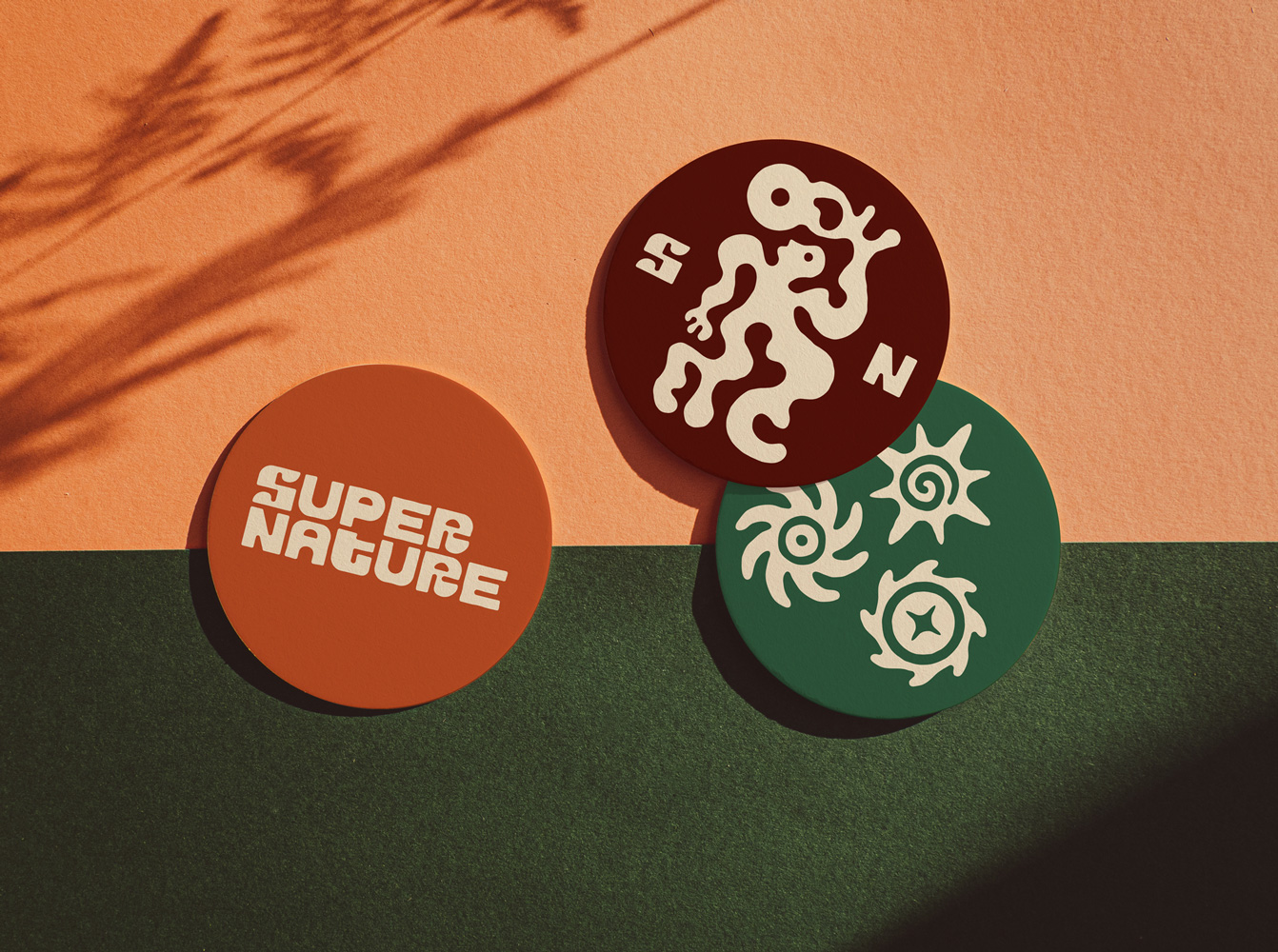 Supernature listening bar brand identity coaster design by Will Burr