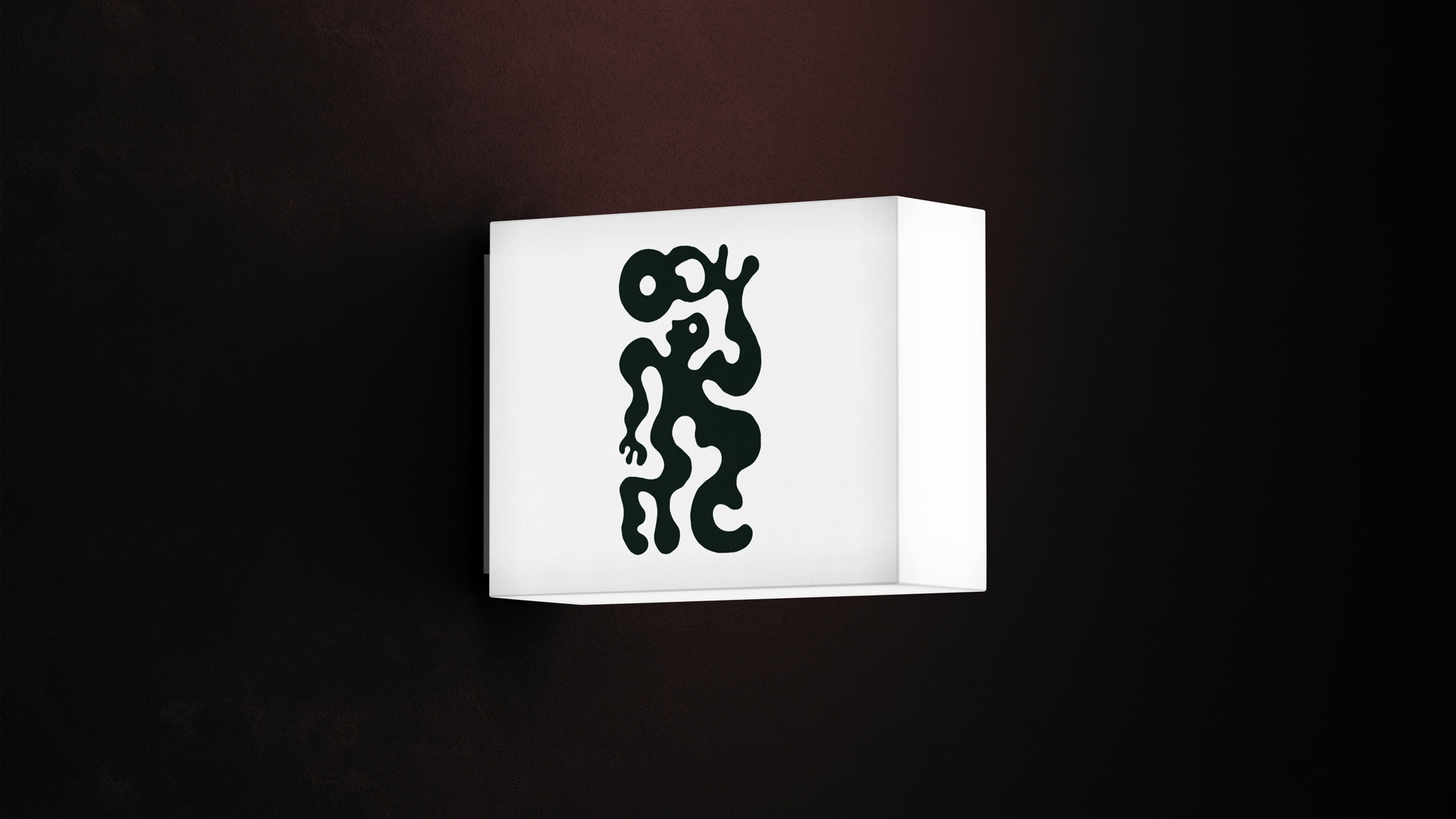 Supernature hospitality listening bar brand identity logo lightbox design by Will Burr