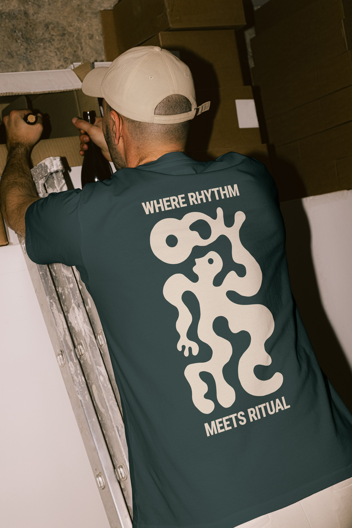 Supernature listening bar brand identity t-shirt design by Will Burr