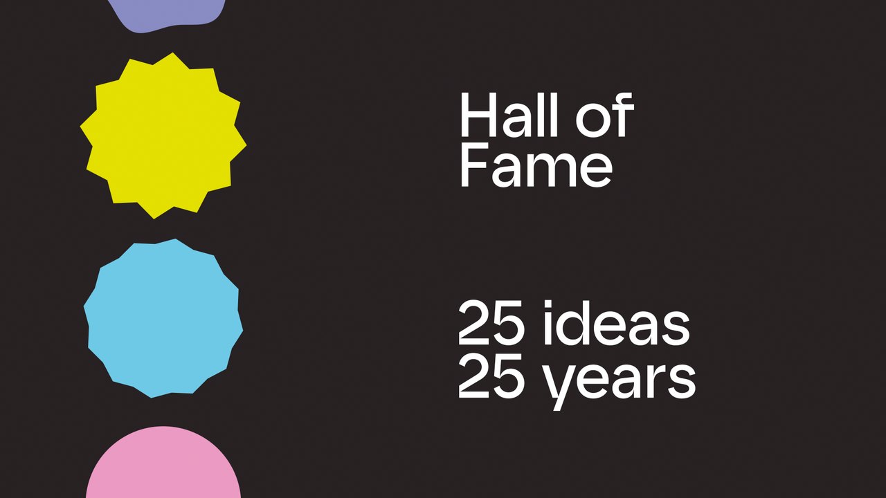 Hall of Fame card, 25 ideas 25 years