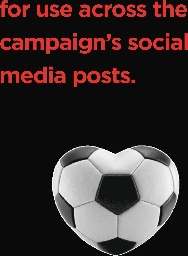 Heart shaped football sticker