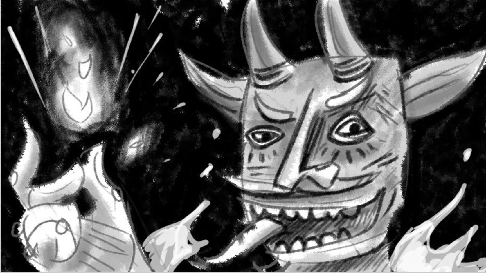 Pencil storyboard sketch 1