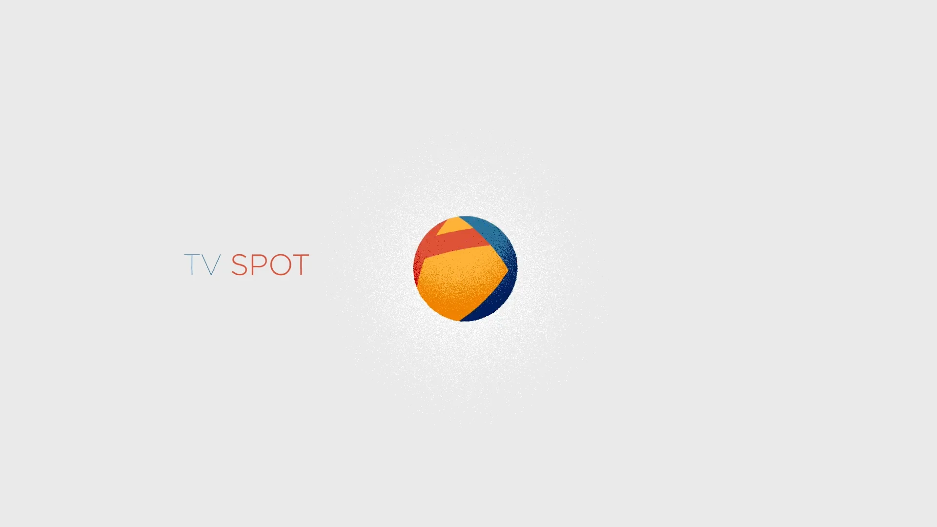 TV spot label next to the transforming ball