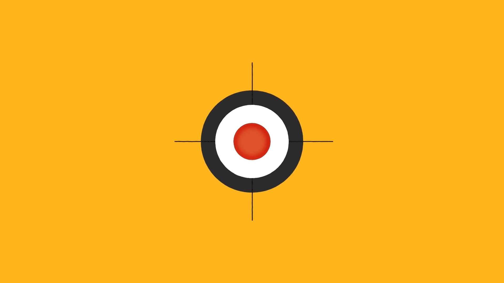A target on yellow