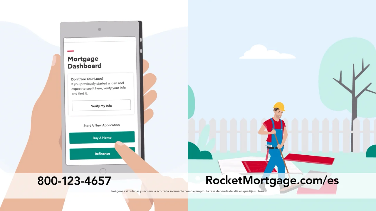 The mortgage overview on a phone