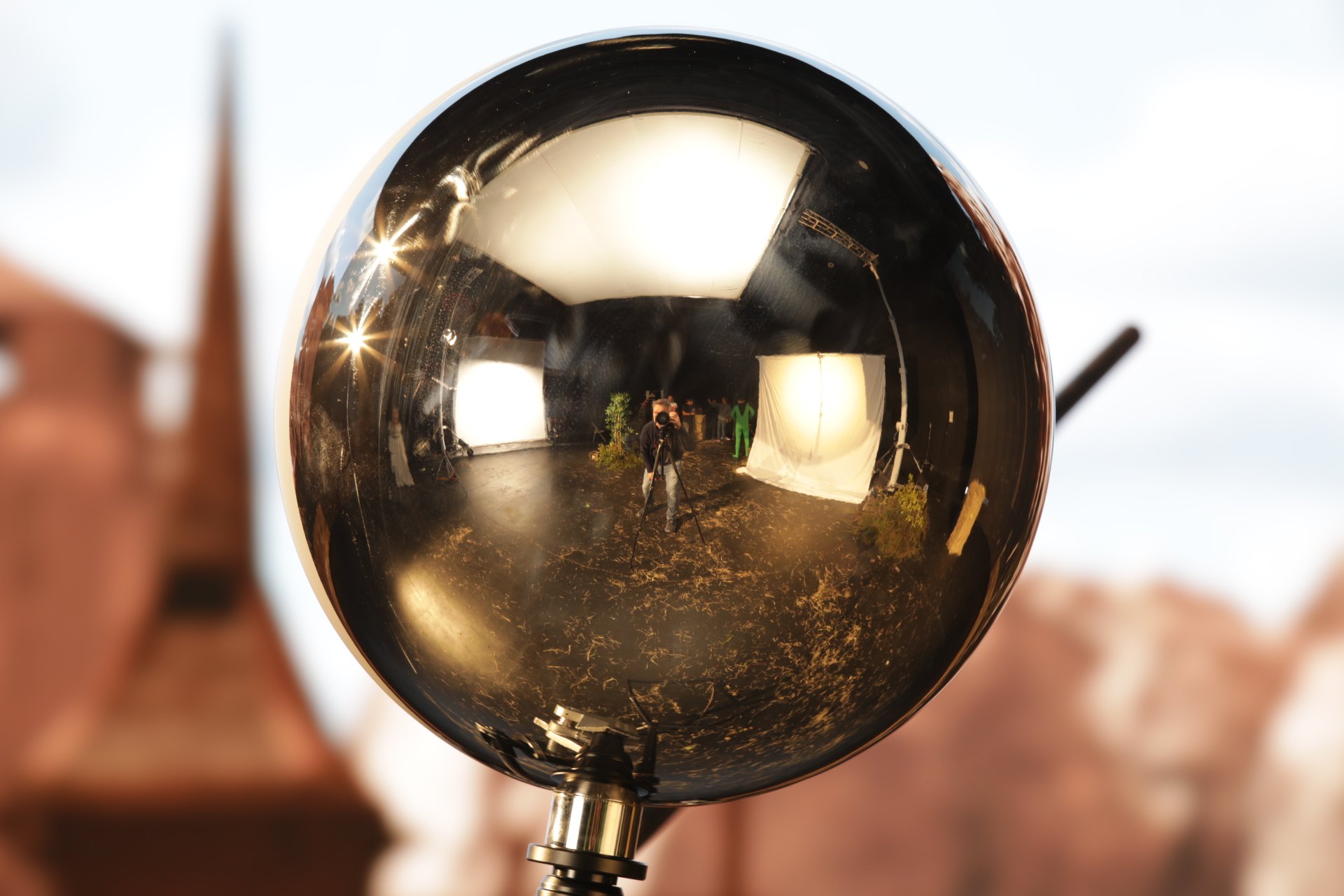 Chrome ball, one exposure of a three-step bracket shot on the Leave No Trace set