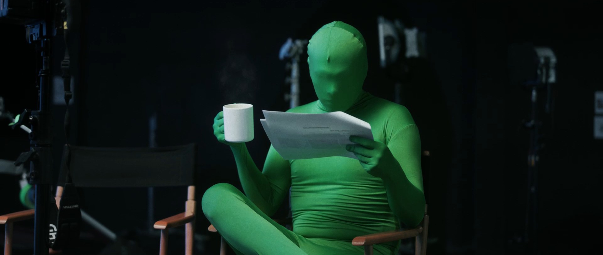 Toyota Leave No Trace, The Green Man on a break with a coffee