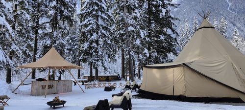 Dîner sous tipis à Chamonix