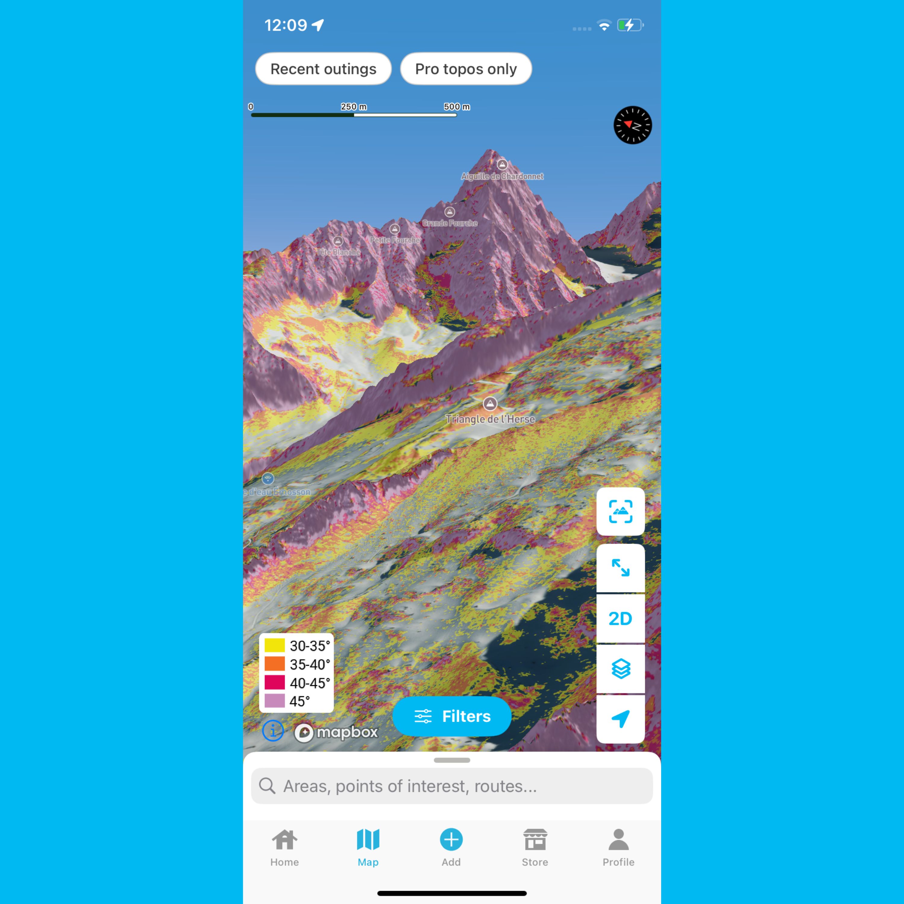 Legend: Resolution of the world slope gradient layer on Whympr