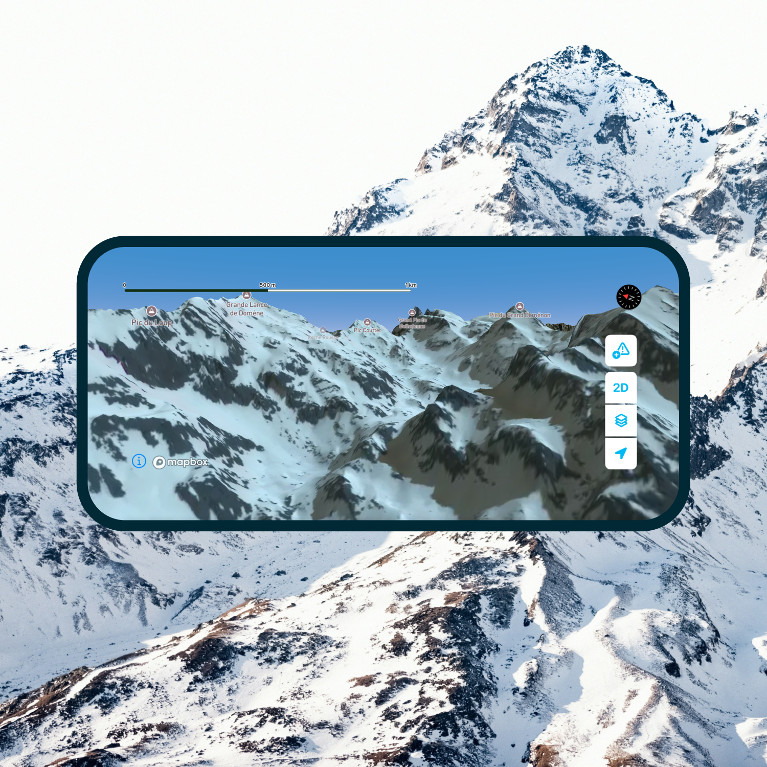 Belledone mountains in winter