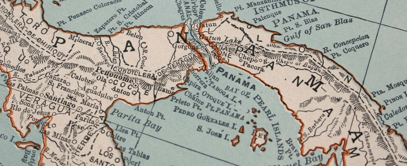 Antique map of Panama and the Isthmus