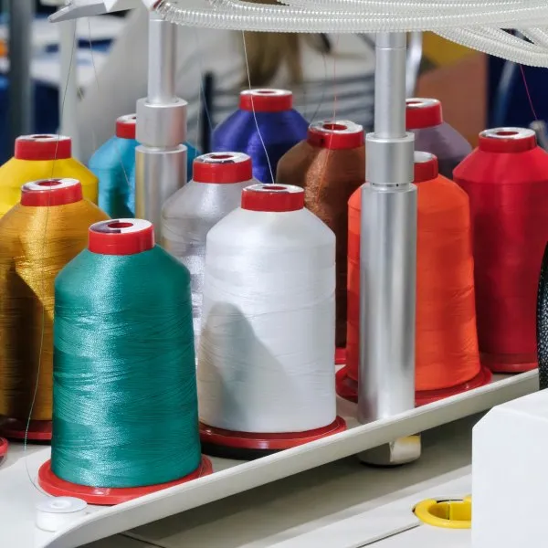 Spools of color threads