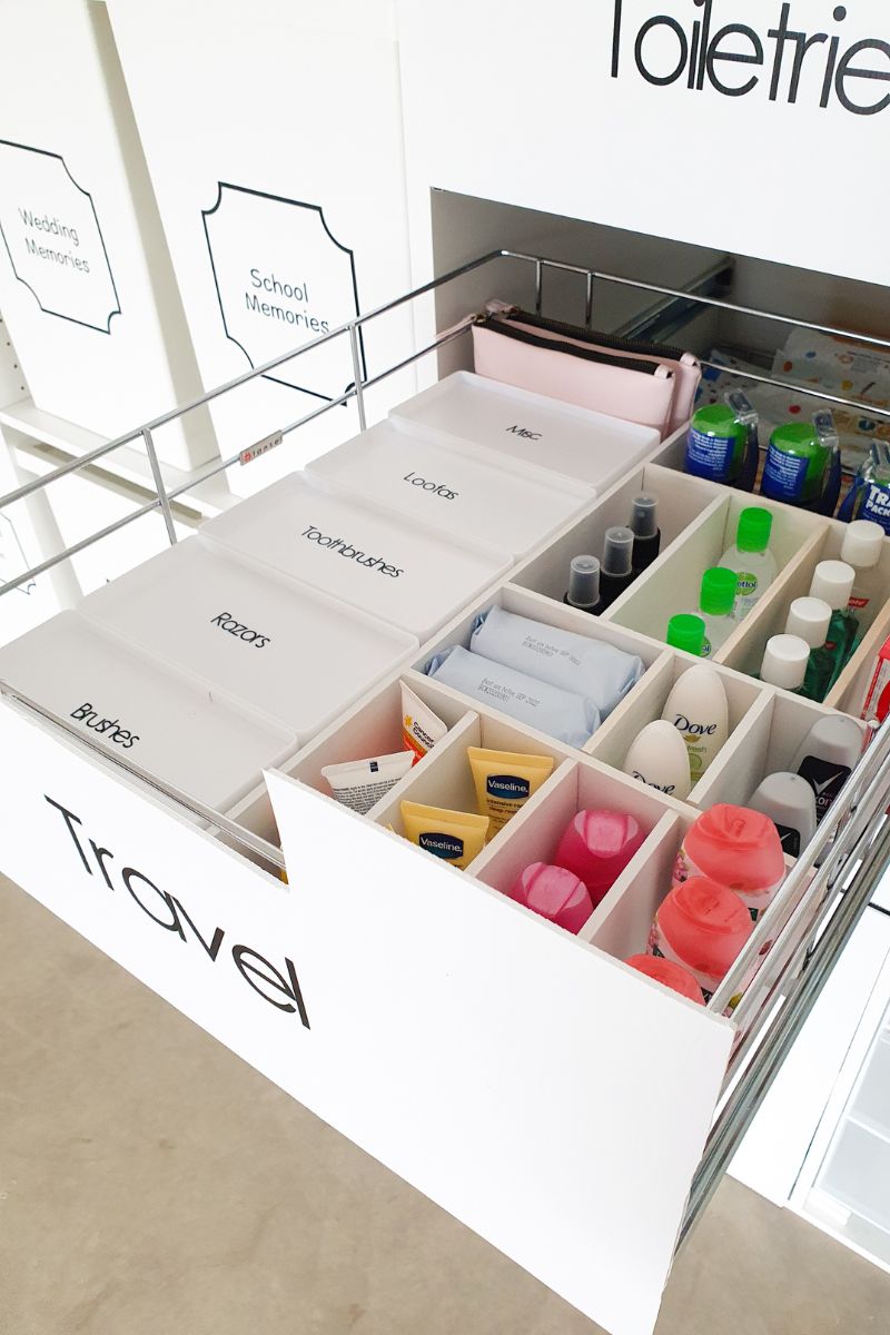 garage back log storage of extra supplies