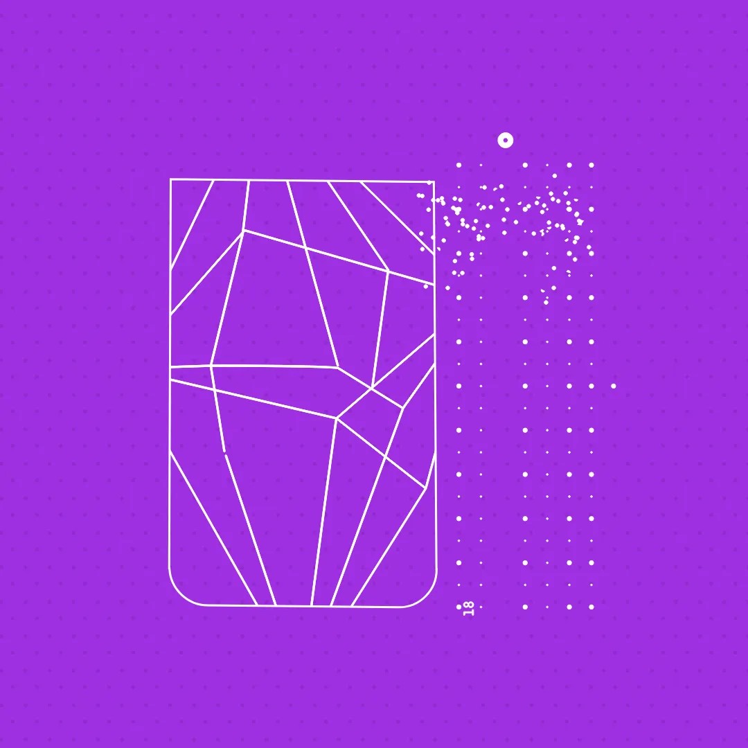 Geometric wireframe face representing artificial intelligence, identity, and digital consciousness.