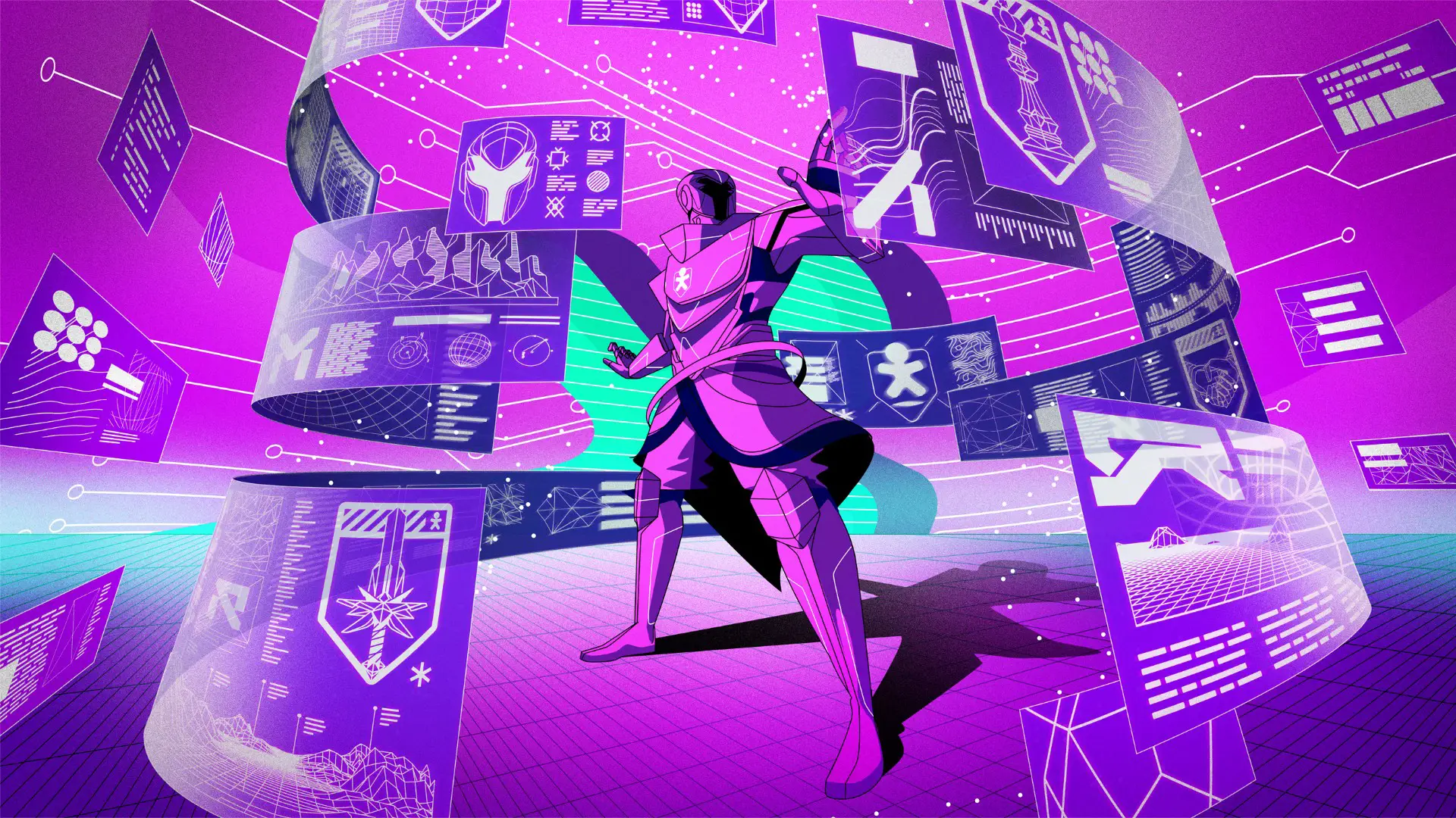 Character illustration highlighting the digital security operations of Vivo.