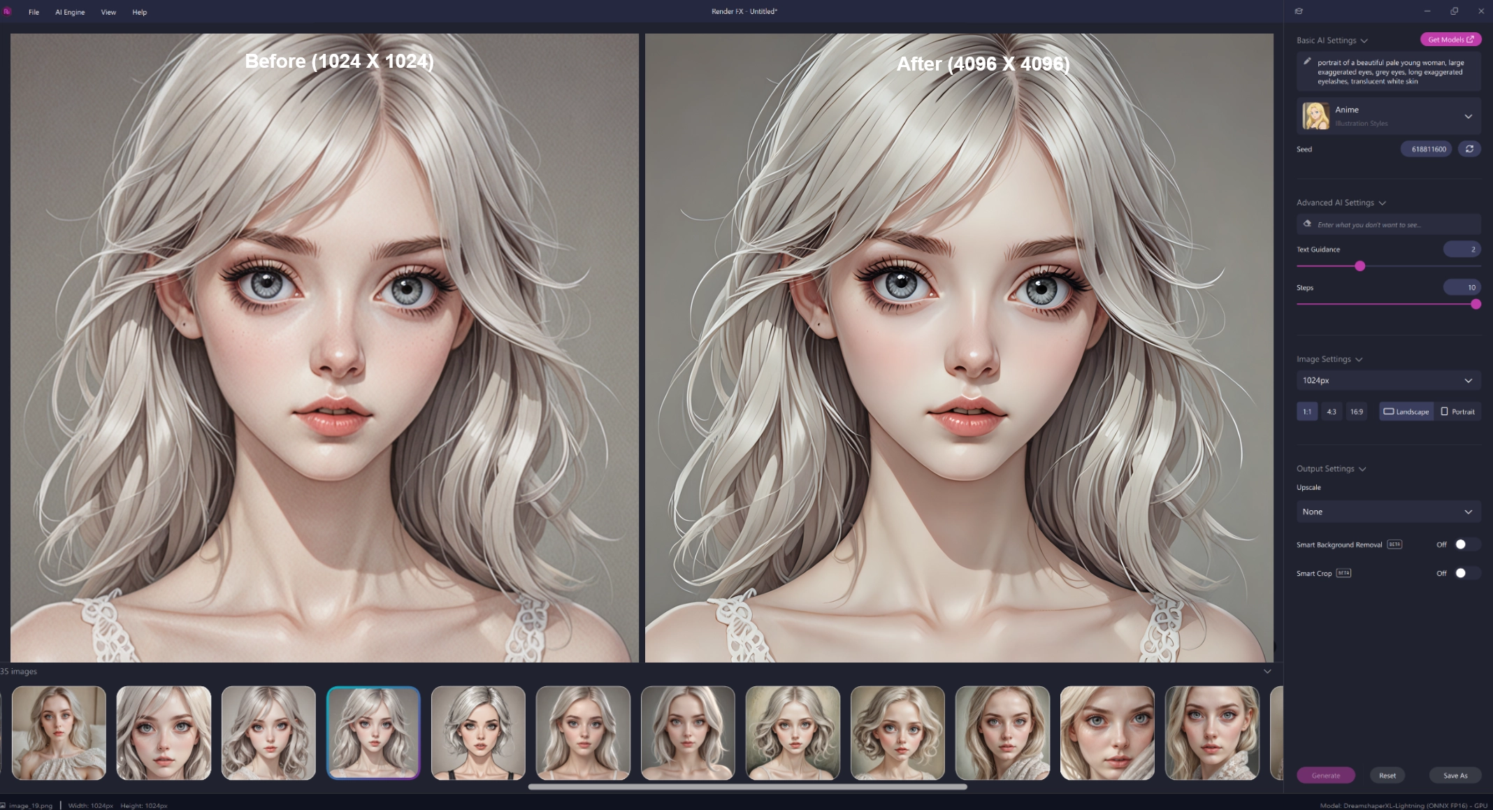 Built-in image cleanup before and after