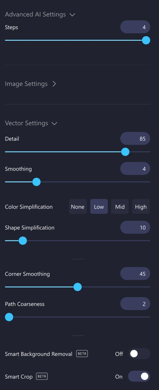 Easy to use slider controls
