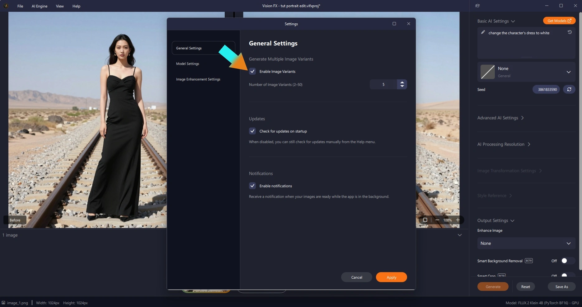 Vision FX UI - Enabling batch mode