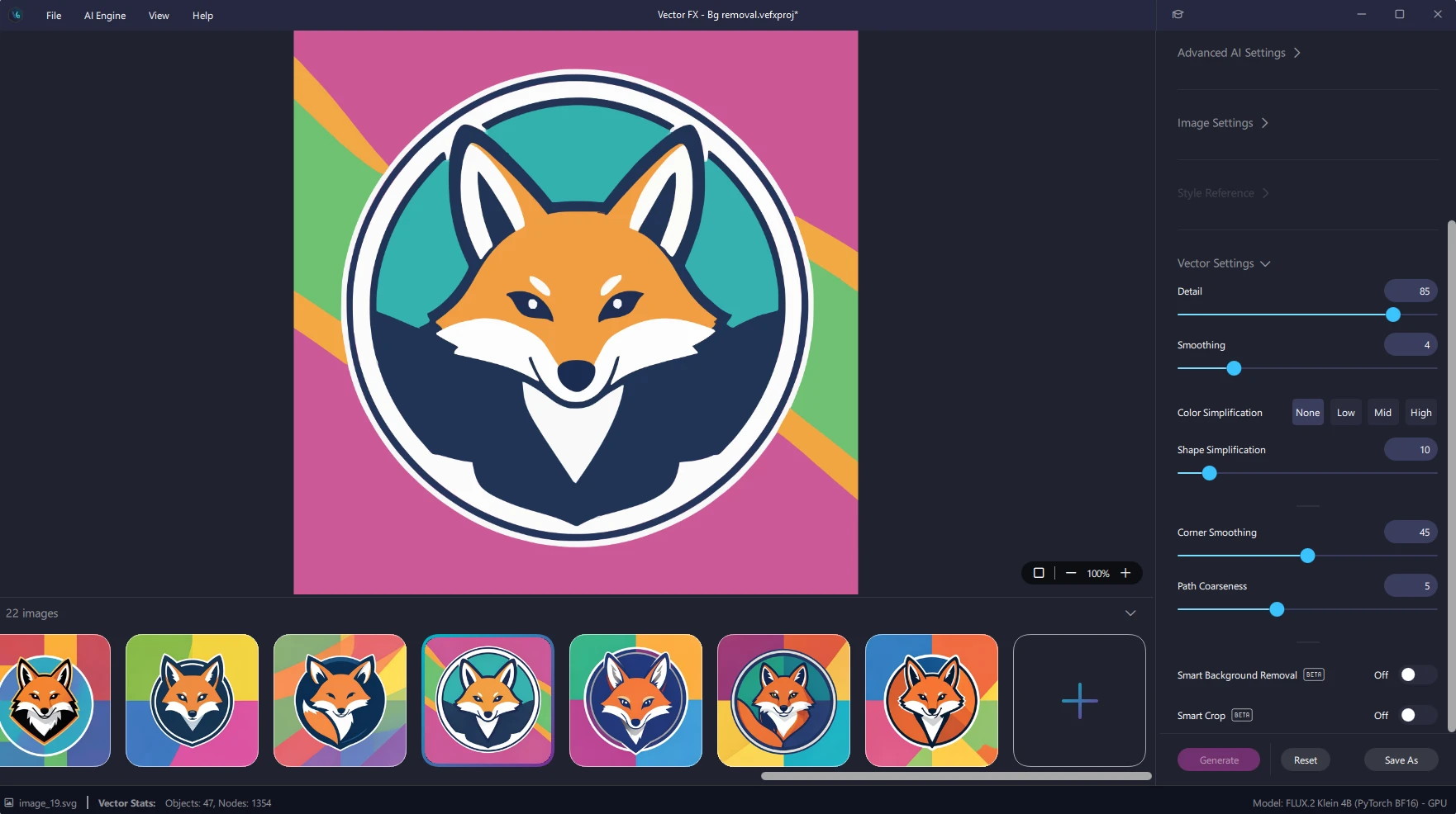 Vector FX - Fox Logo Generated