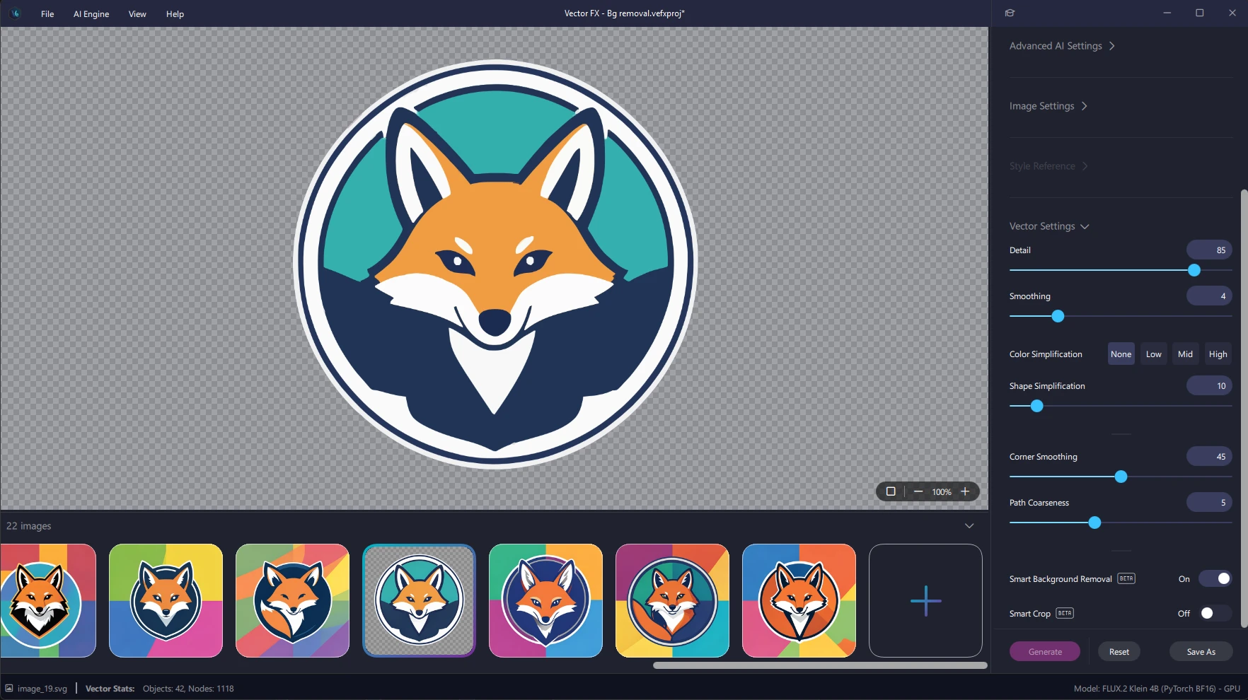 Vector FX - main subject isolated with no background