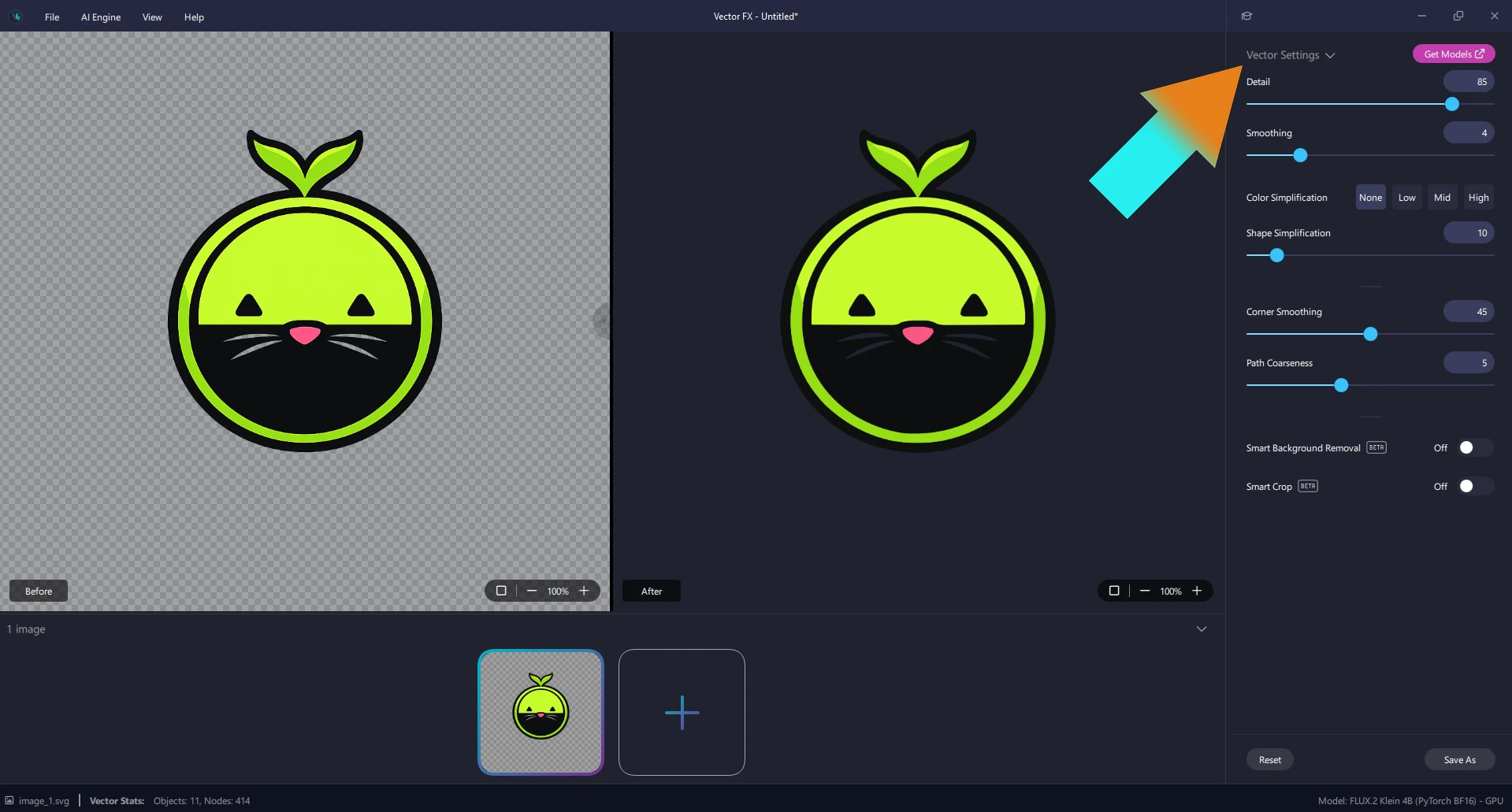 Vector FX - main subject isolated with no background