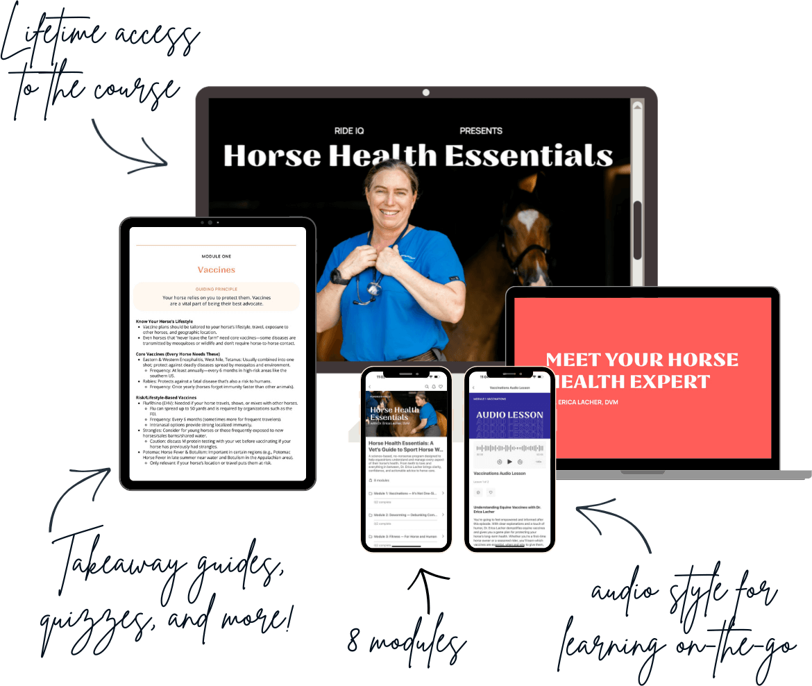 Product photo of the Horse Health Essentials course with Dr. Erica Lacher