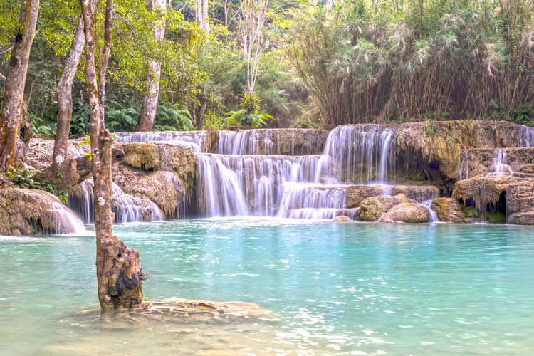 Kuang Si Waterfall in Luang Prabang Laos