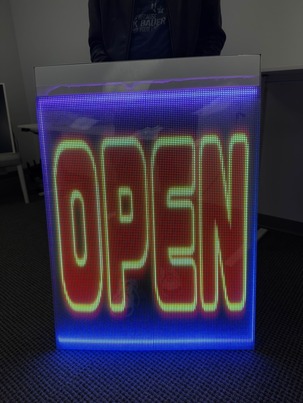 LED display showing digital signage