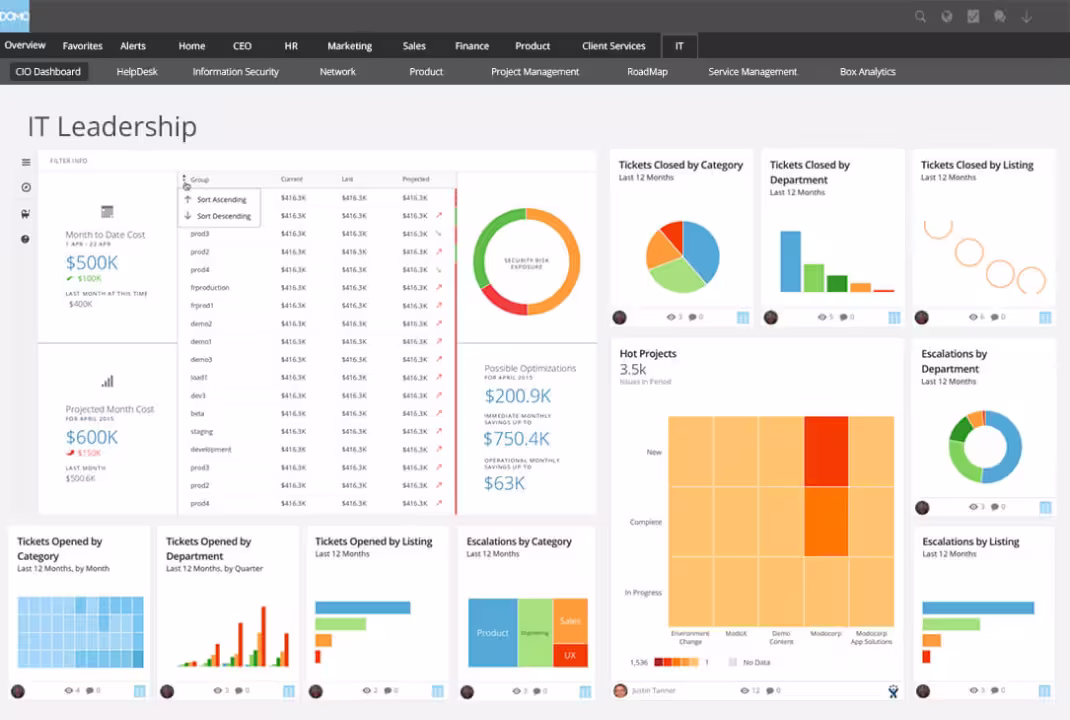 domo dashboard example