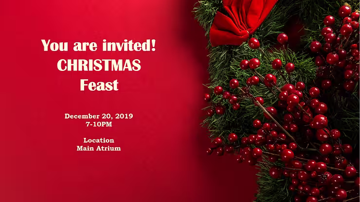 Christmas template for Christmas invitation
