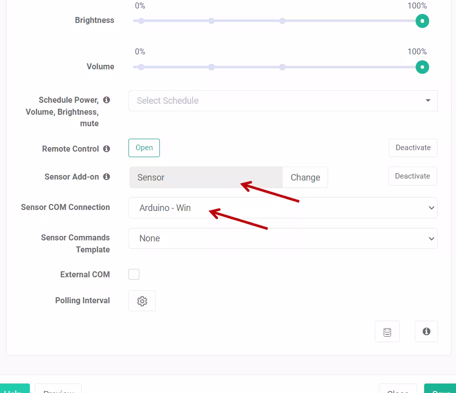 sensor added on