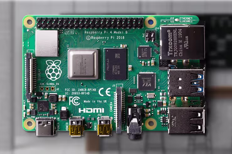photo of interior of a raspberry pi computer