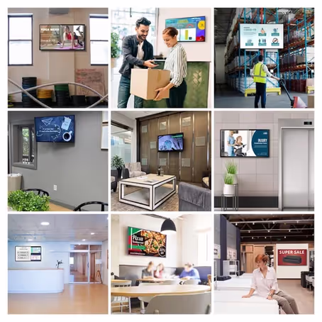 Digital signage used across different industries and use cases