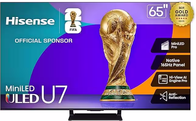 Image of the Hisense U8QG (Google TV).