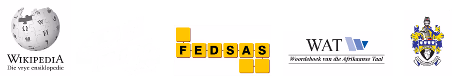 sponsor logos Wikipedia, Pretoria FM, FEDSAS, WAT, SA Akademie
