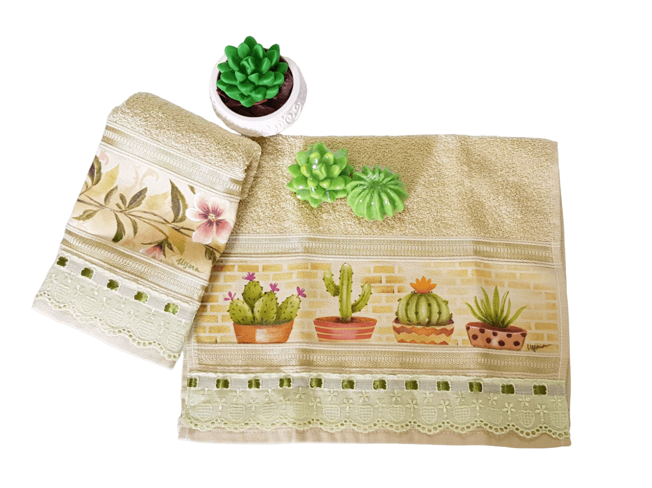 toalha de lavabo na cor verde