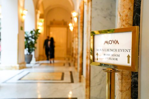 Entrance to the Mova Launch Event
