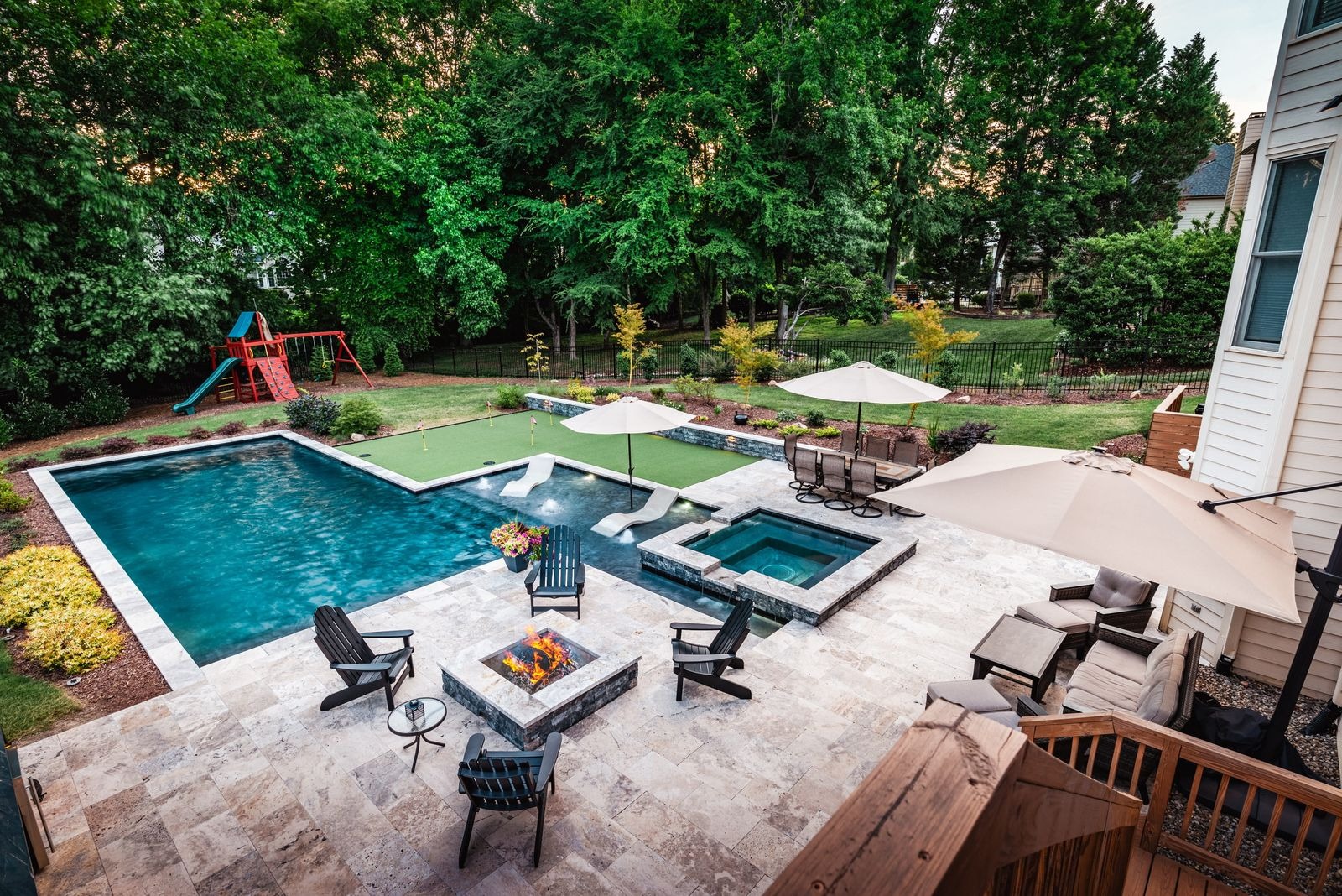 Custom Pool Design & Build Company in Cary, NC. Currin Outdoor Living.