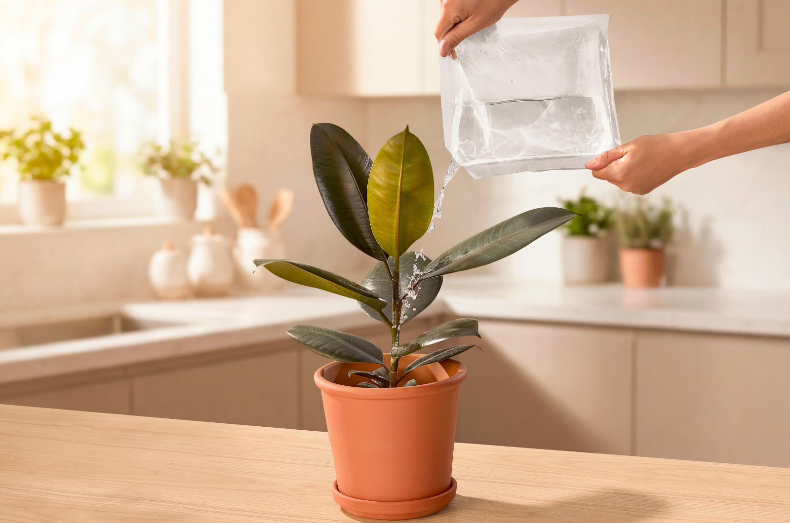 Water cold packs are 100% non-toxic and safe to water plants