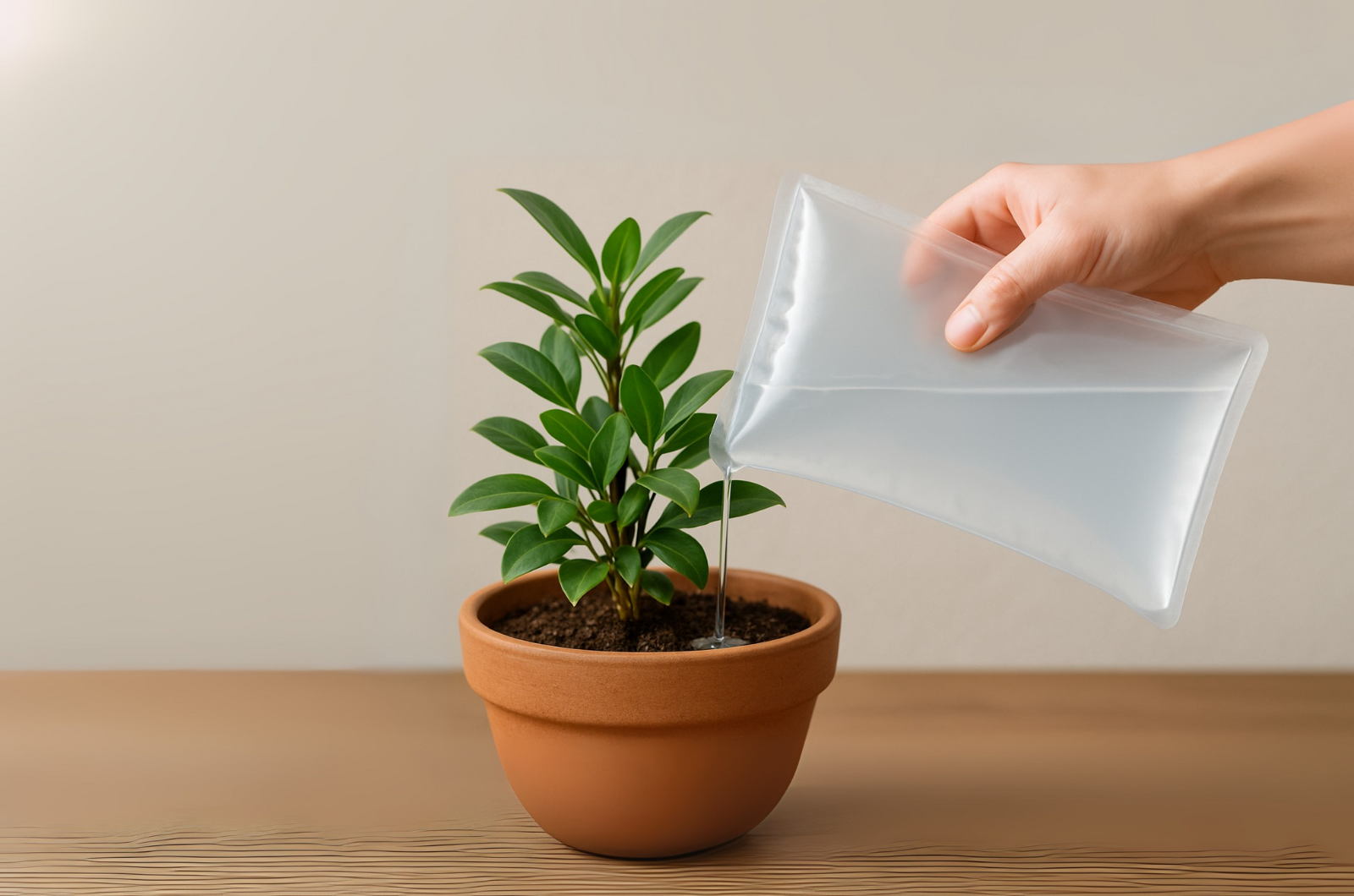 Water cold packs are 100% non-toxic and safe to water plants